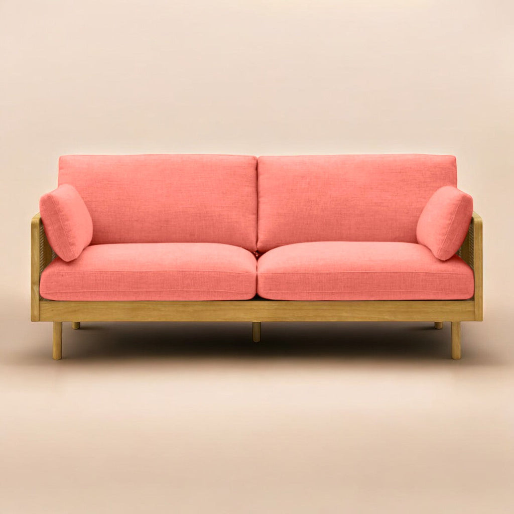 Nismaaya Aero Rattan 3 Seater Sofa Honey Finish