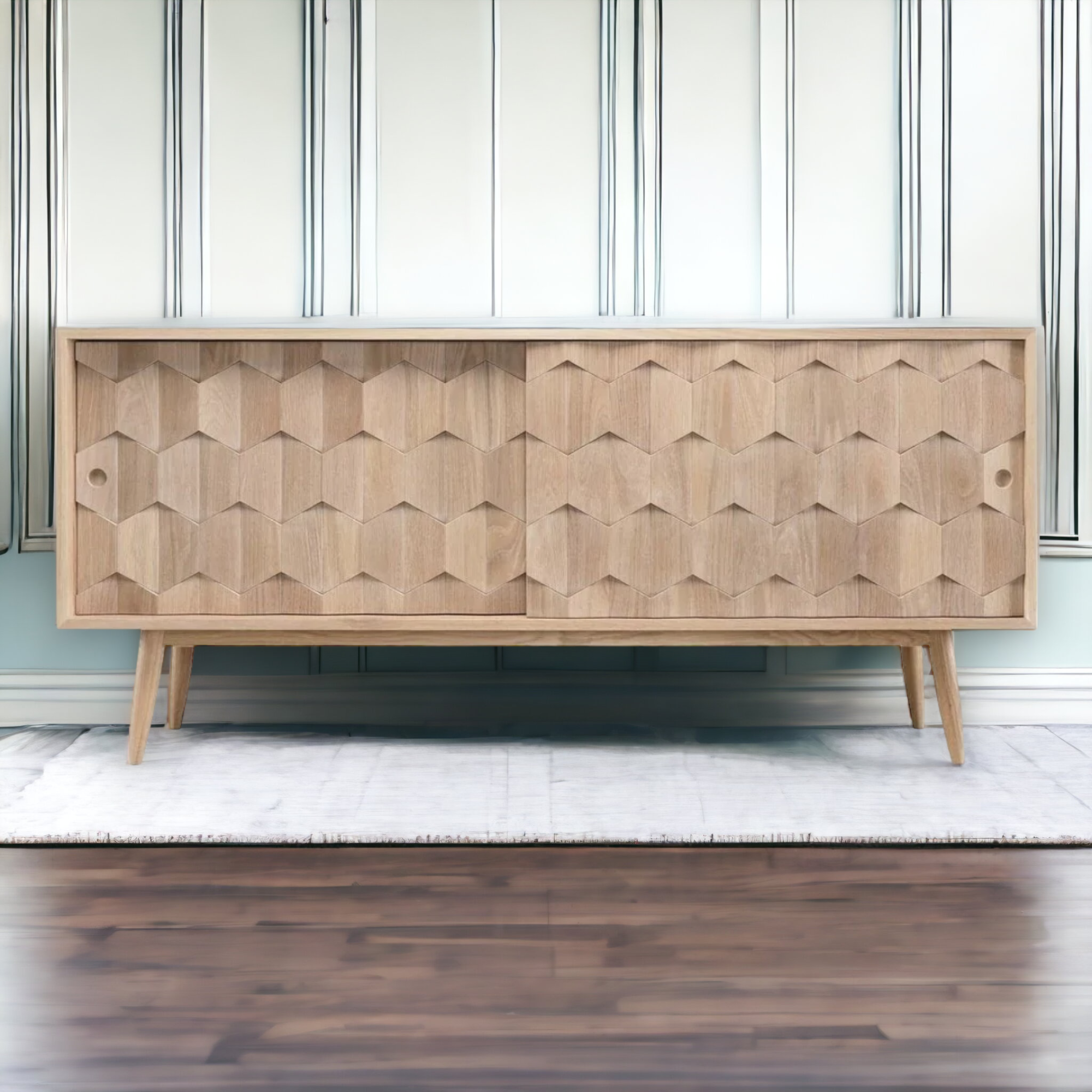 Nismaaya Aeryn Oak Wood Cabinets & Sideboard