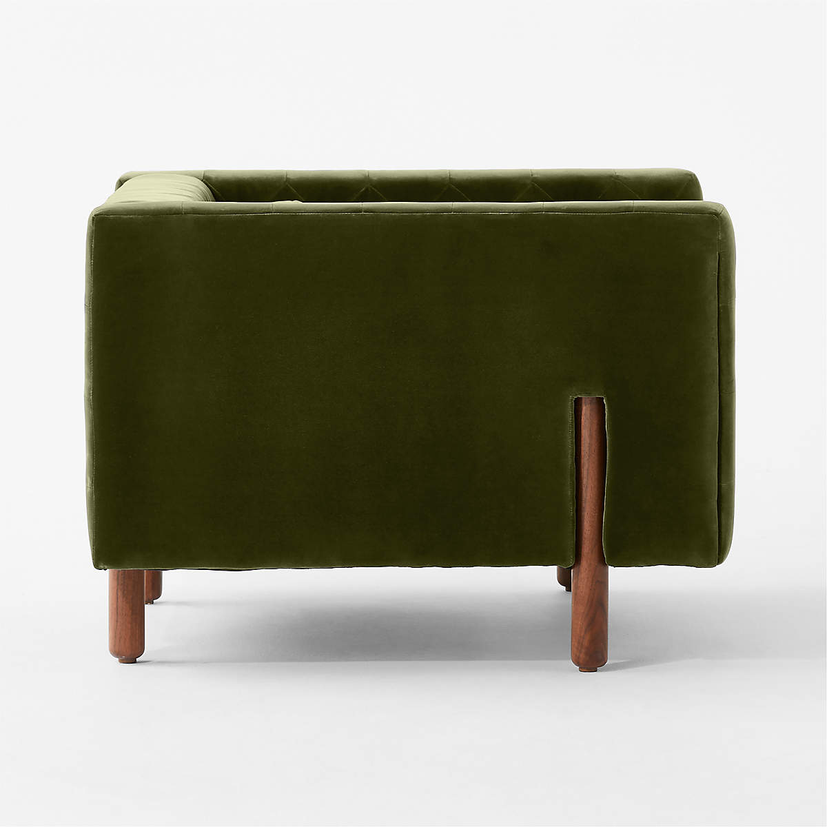 Akuna 1 Seater Teak Wood Fabric Sofa