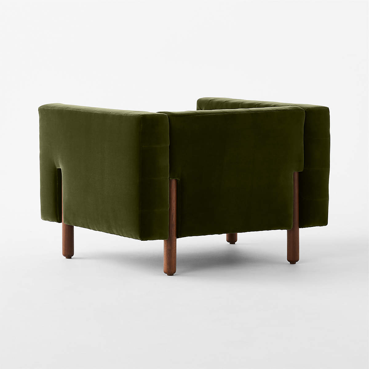 Akuna 1 Seater Teak Wood Fabric Sofa