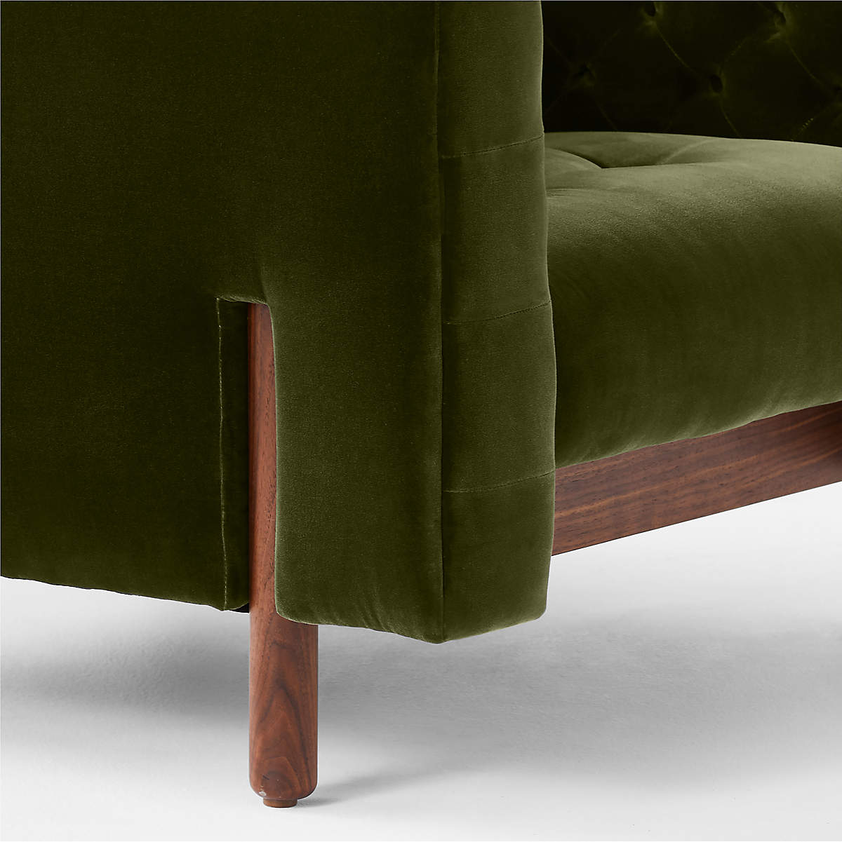Akuna 1 Seater Teak Wood Fabric Sofa