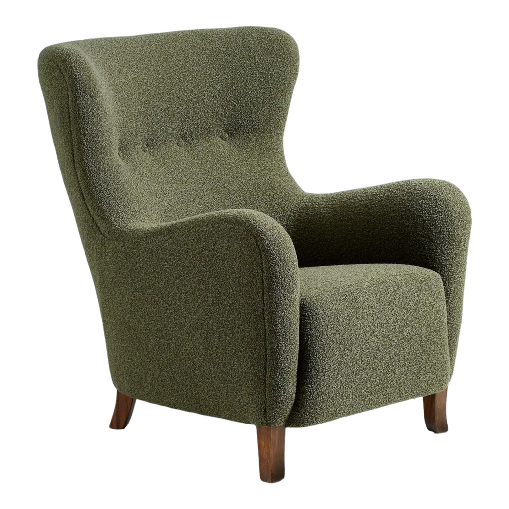 Nismaaya Aldram Wing Chair Green
