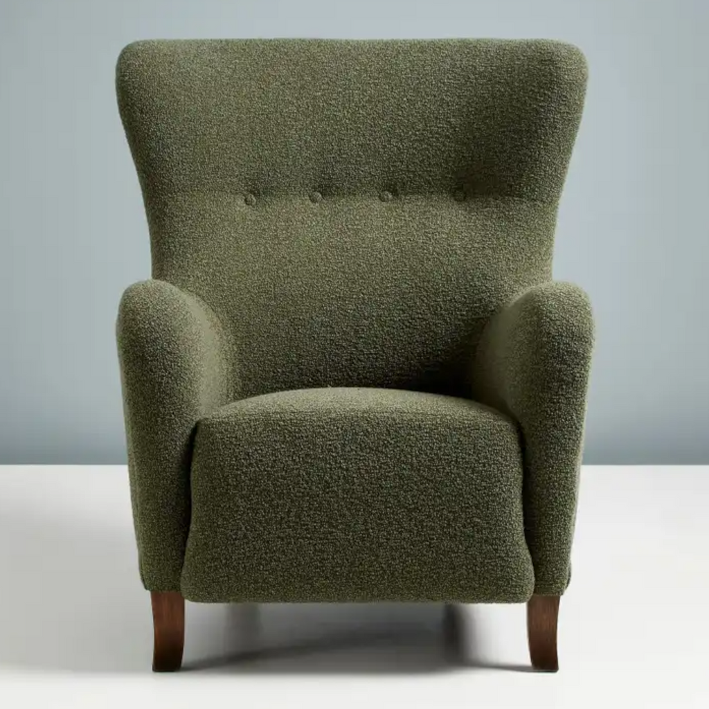 Nismaaya Aldram Wing Chair Green