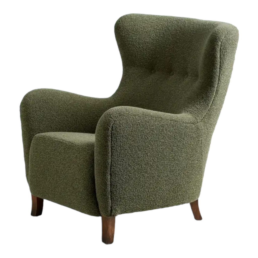 Nismaaya Aldram Wing Chair Green