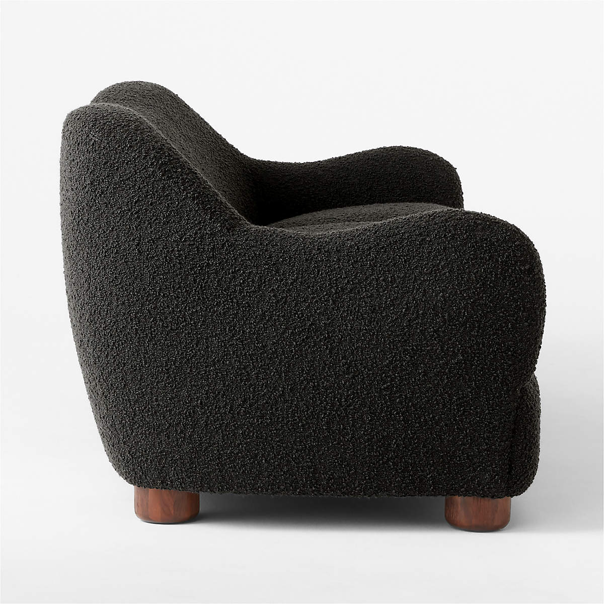 Alton 3 Seater Teak Wood Boucle Sofa