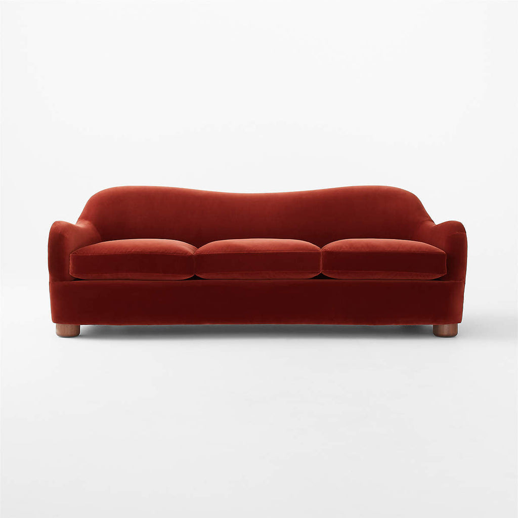 Alton 3 Seater Teak Wood & Fabric Sofa