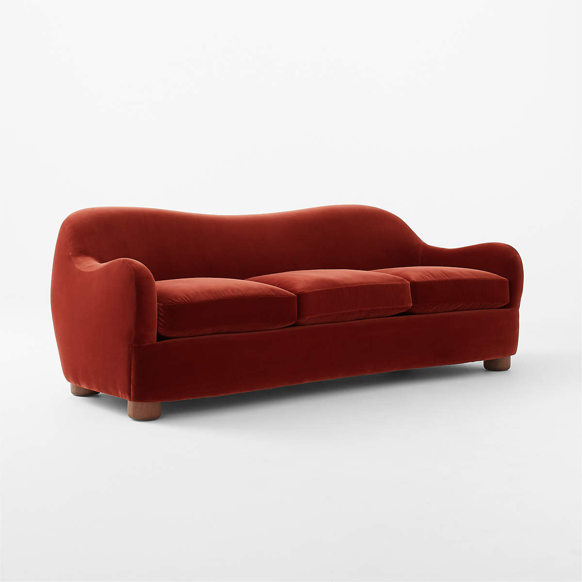 Alton 3 Seater Teak Wood & Fabric Sofa