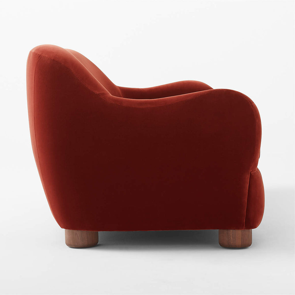 Alton 3 Seater Teak Wood & Fabric Sofa