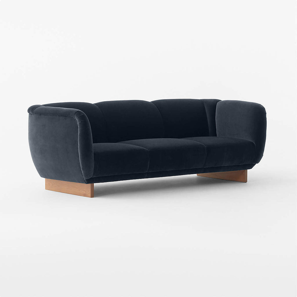 Alva 3 Seater Teak Wood & Fabric Sofa