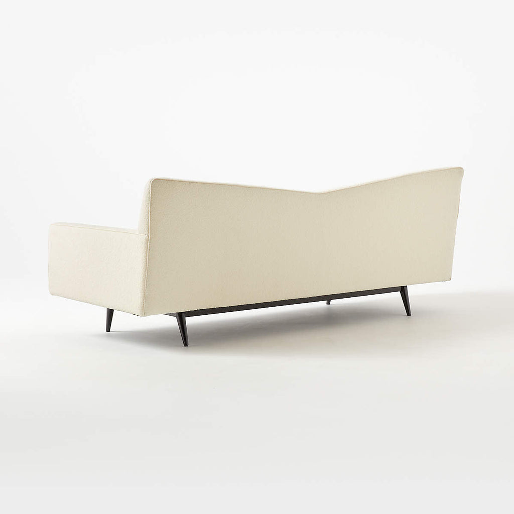 Alvan 3 Seater Teak Wood Boucle Sofa