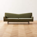 Alvan 3 Seater Teak Wood Fabric Sofa