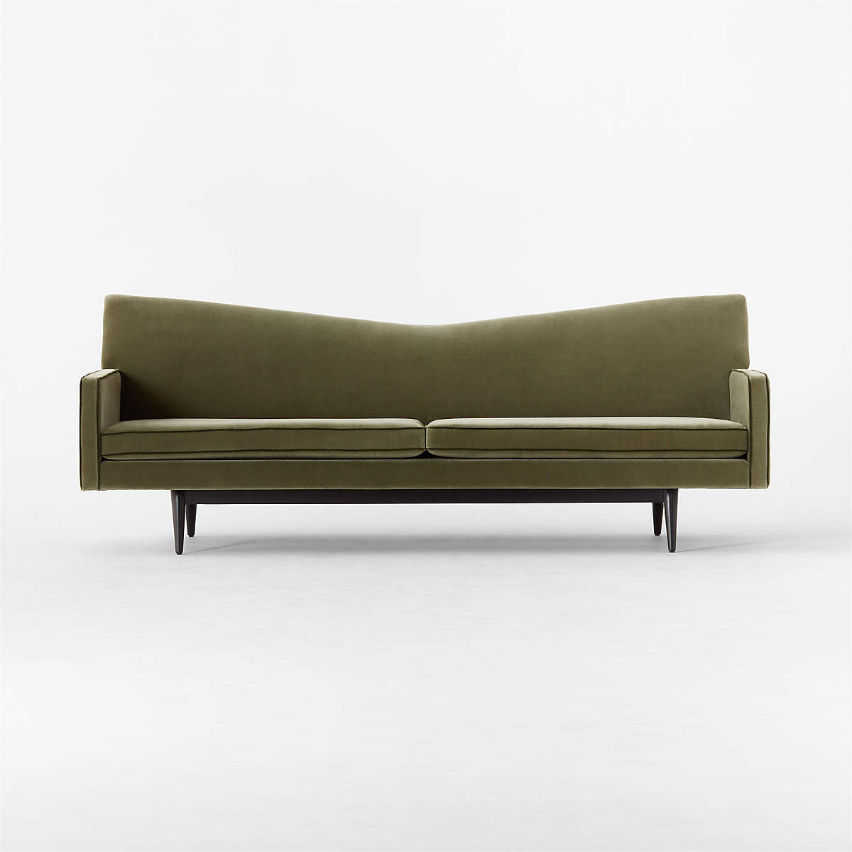 Alvan 3 Seater Teak Wood Fabric Sofa