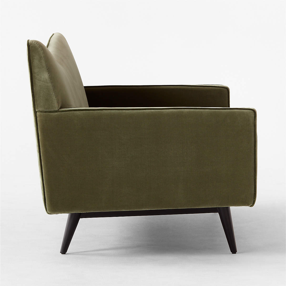 Alvan 3 Seater Teak Wood Fabric Sofa