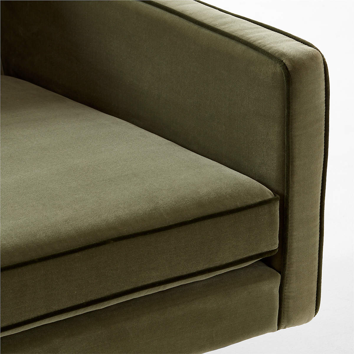 Alvan 3 Seater Teak Wood Fabric Sofa