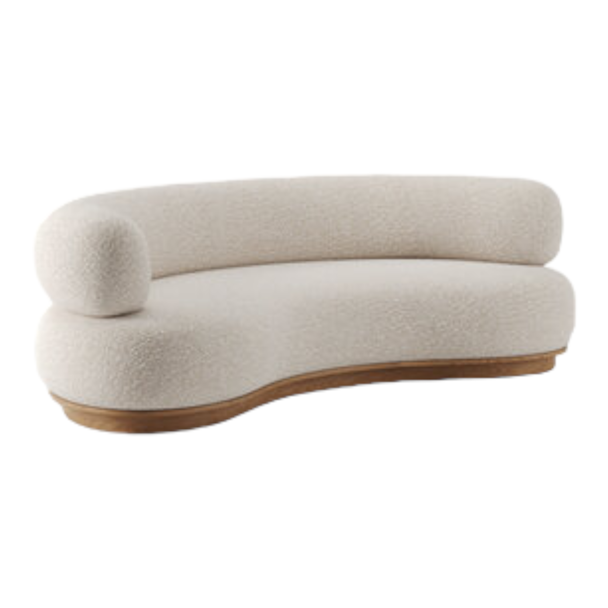 Nismaaya Balwina 3 Seater Sofa Oak Wood & Fabric