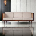 Bard 3 Seater Solid Wood & Rattan Sofa