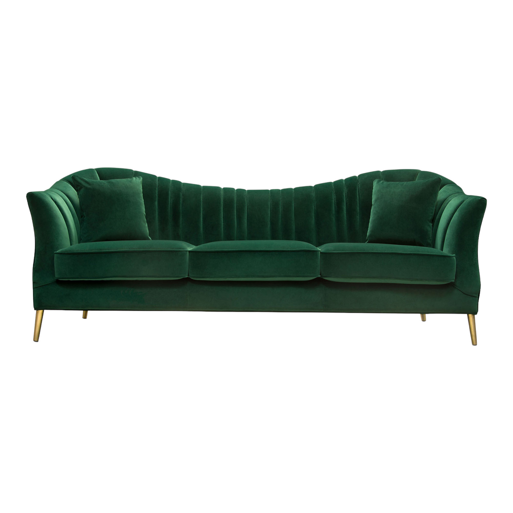 Bardhyl 3 Seater Fabric Sofa Green