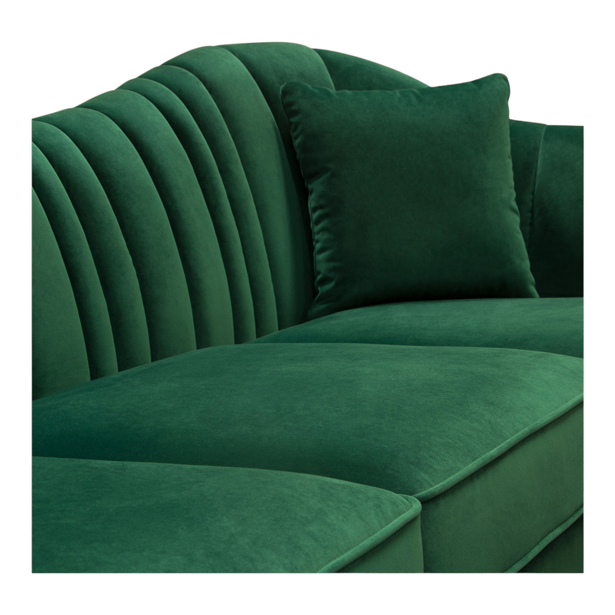 Bardhyl 3 Seater Fabric Sofa Green