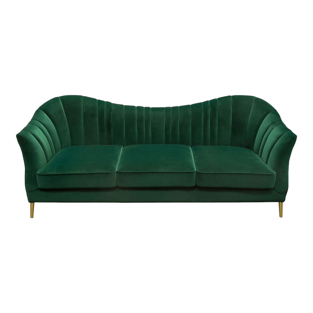 Bardhyl 3 Seater Fabric Sofa Green
