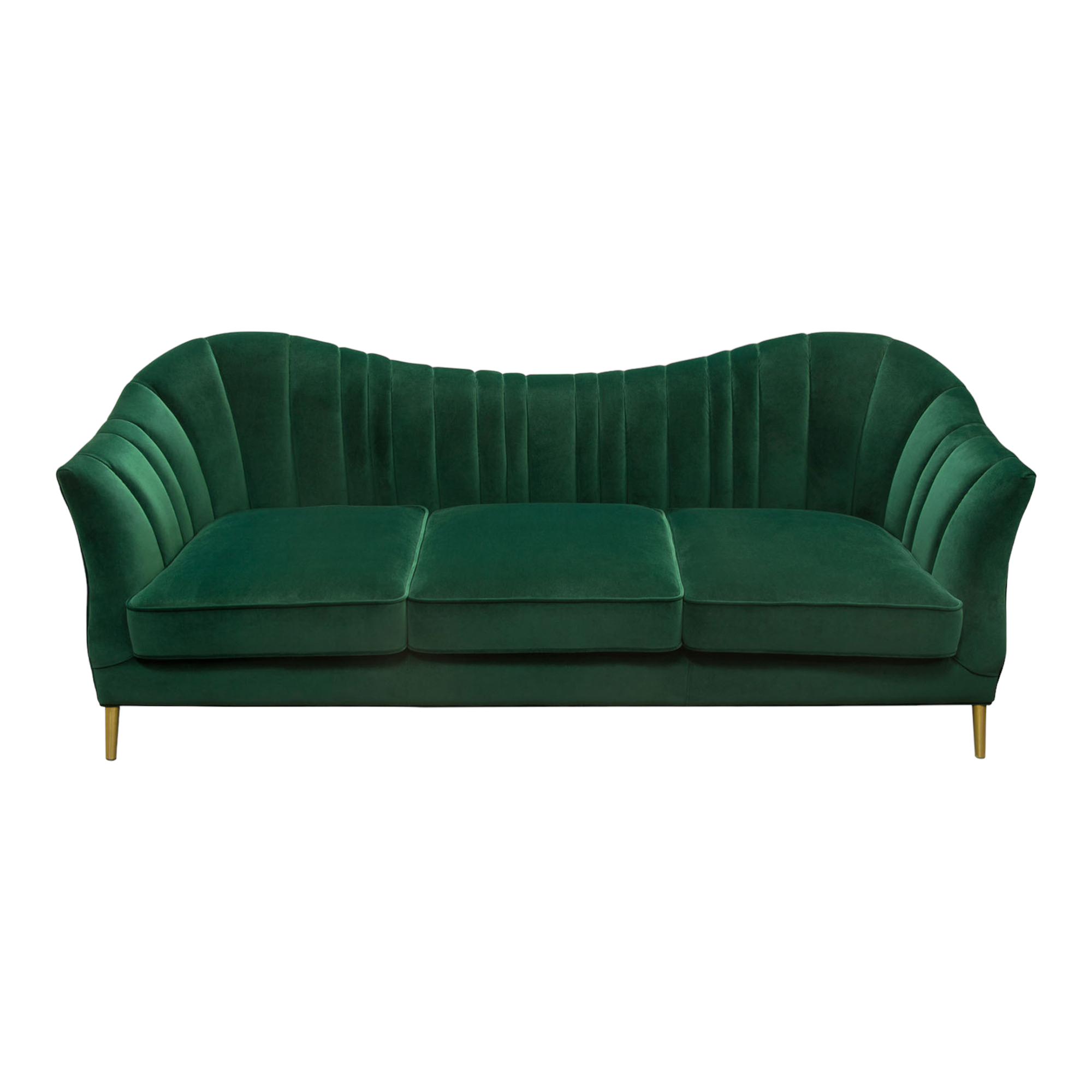 Bardhyl 3 Seater Fabric Sofa Green