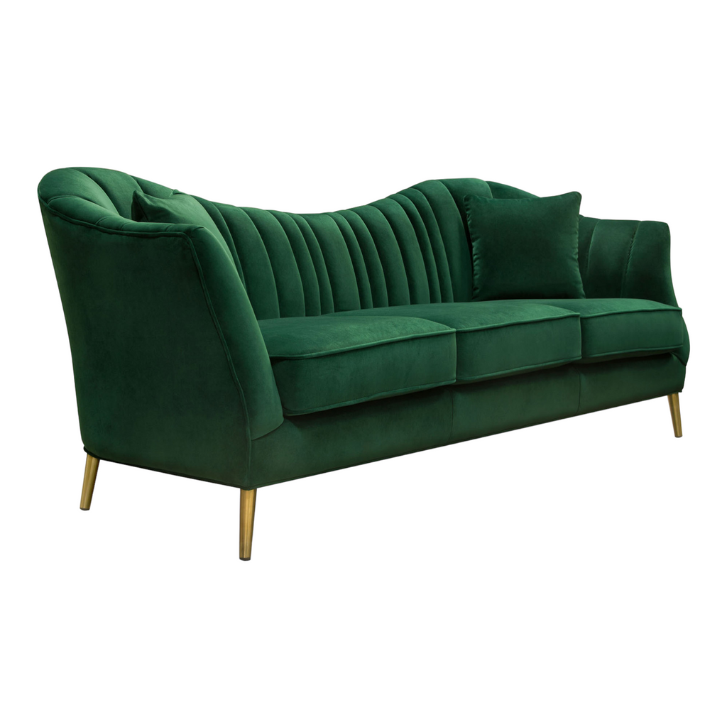 Bardhyl 3 Seater Fabric Sofa Green