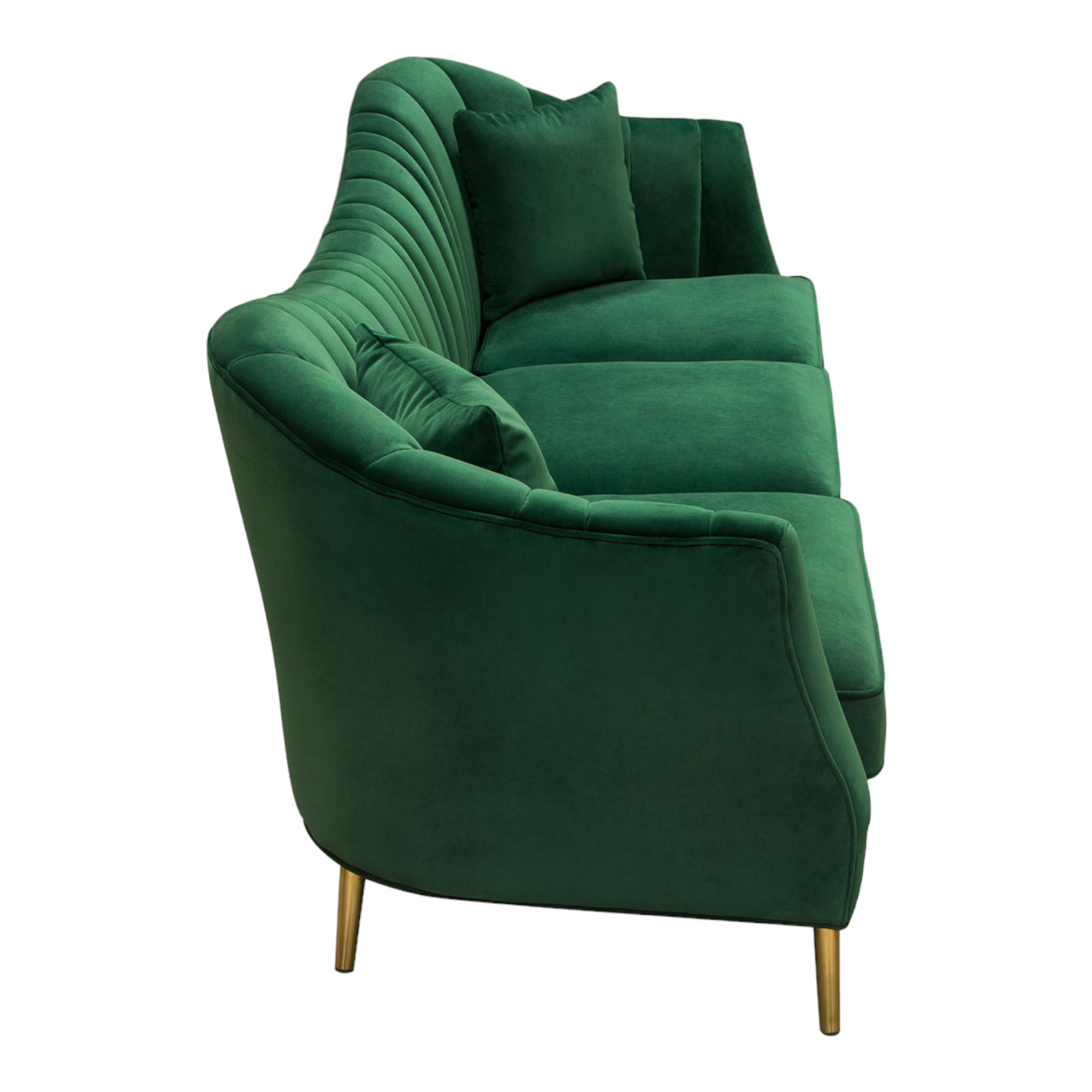 Bardhyl 3 Seater Fabric Sofa Green