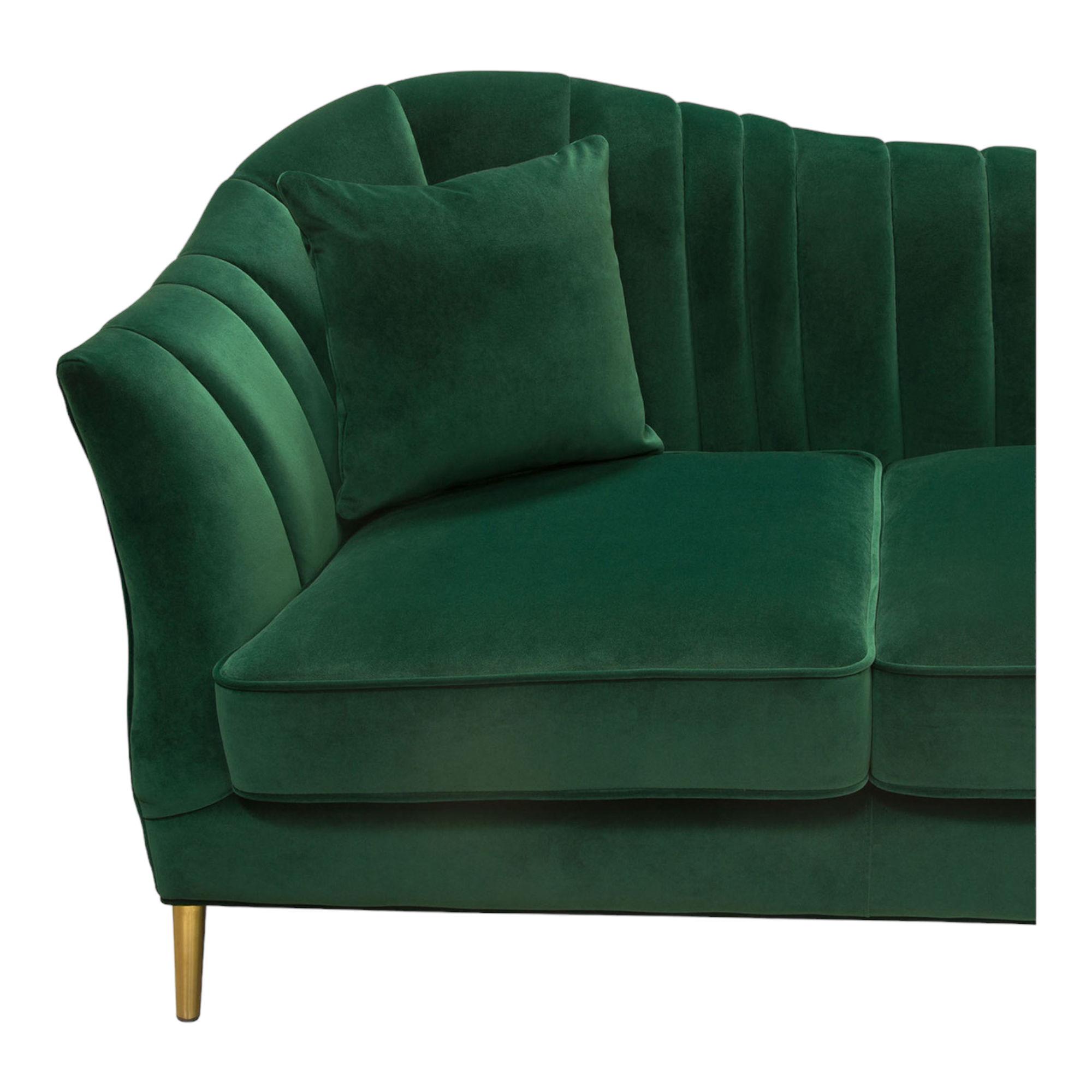 Bardhyl 3 Seater Fabric Sofa Green