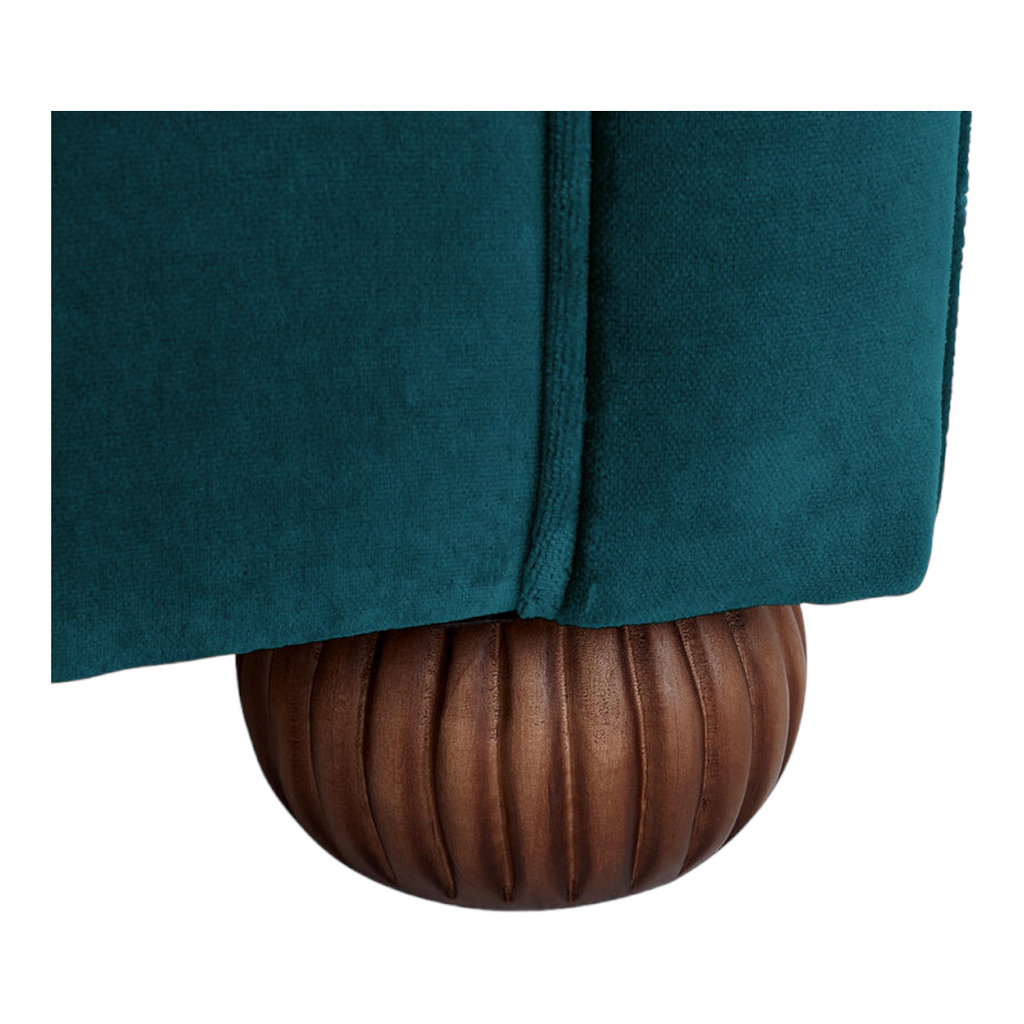 Brenna 3 Seater Teak Wood Fabric Sofa