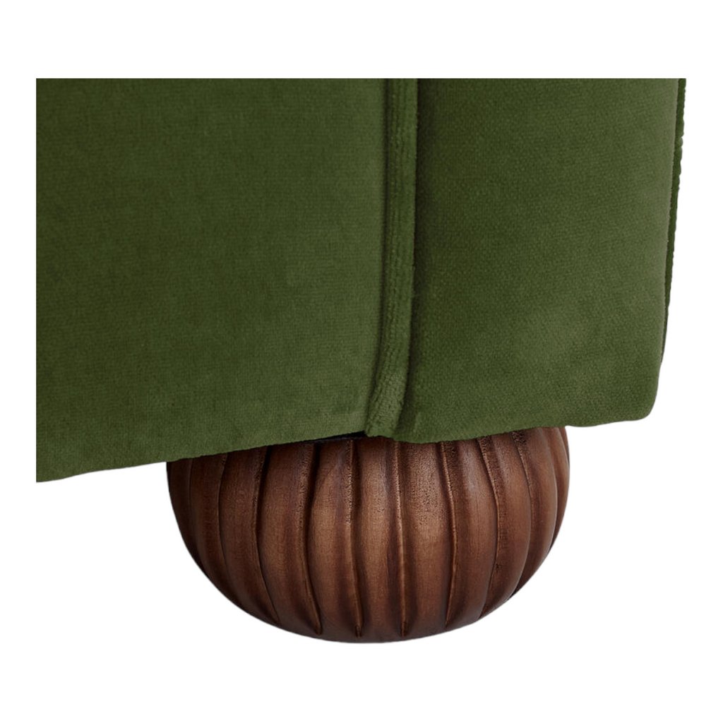 Brenna 3 Seater Teak Wood Fabric Sofa