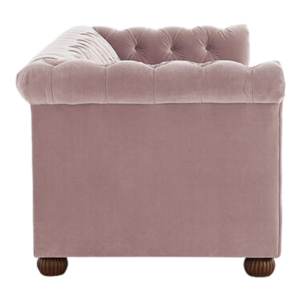 Brenna 3 Seater Teak Wood Fabric Sofa