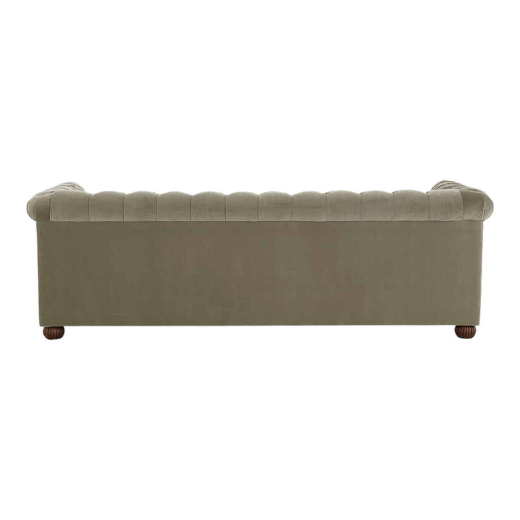Brenna 3 Seater Teak Wood Fabric Sofa