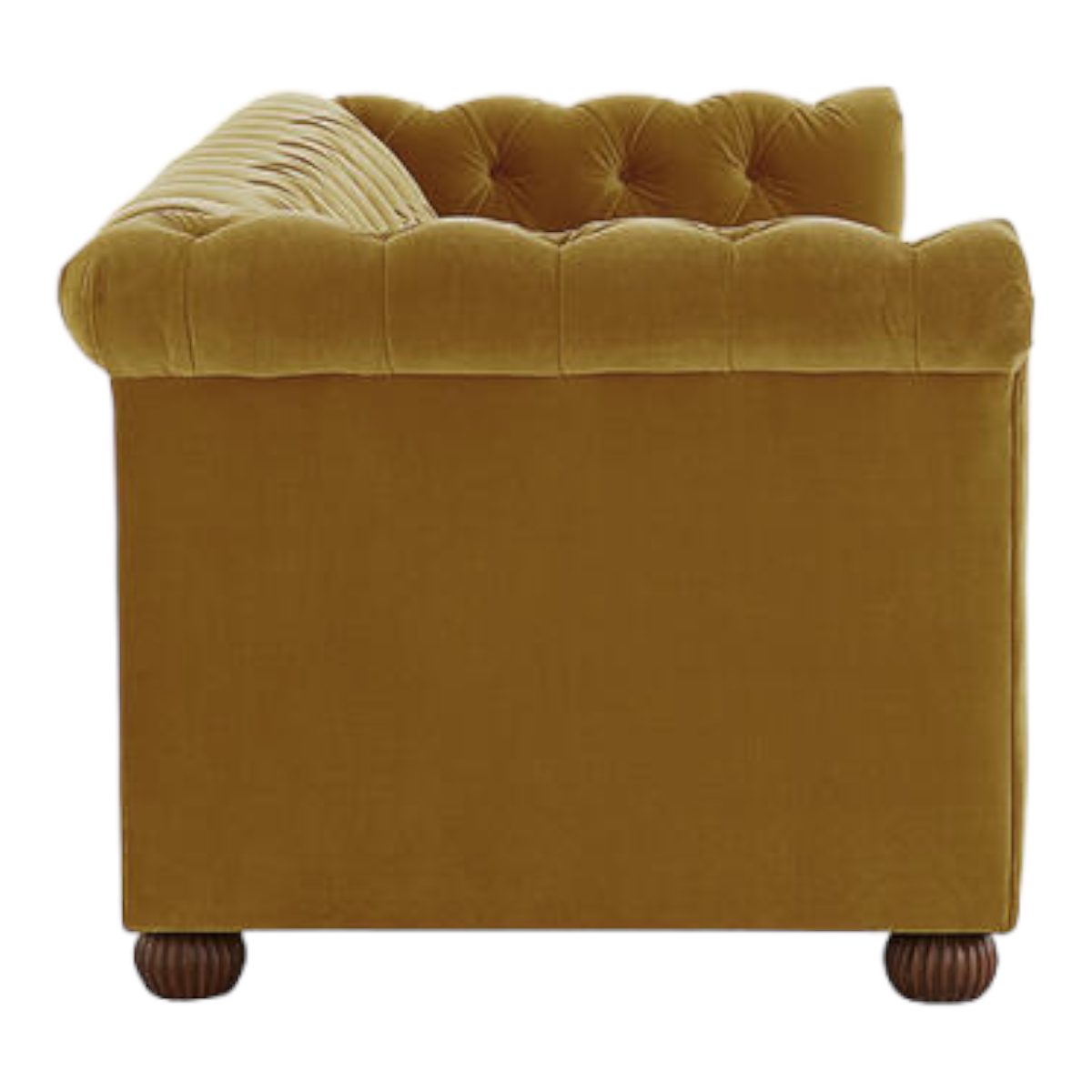 Brenna 3 Seater Teak Wood Fabric Sofa