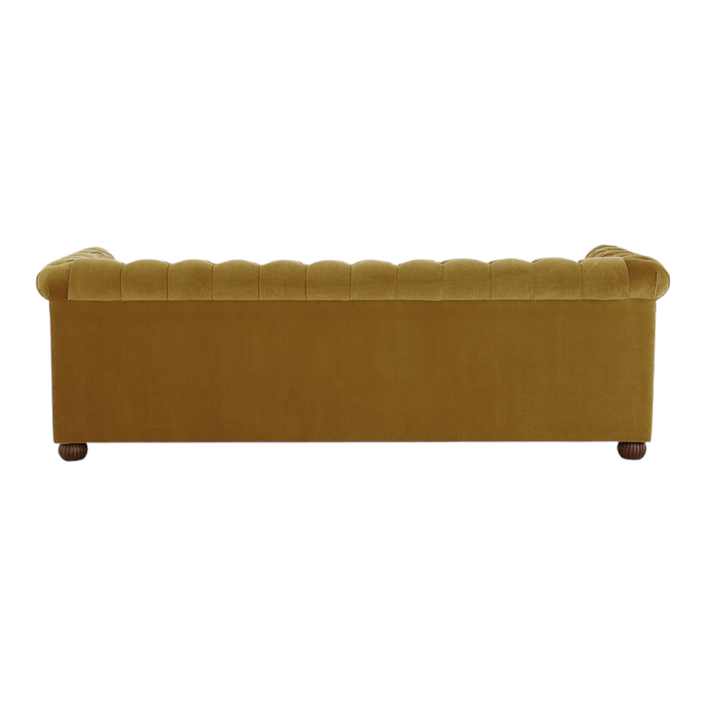 Brenna 3 Seater Teak Wood Fabric Sofa