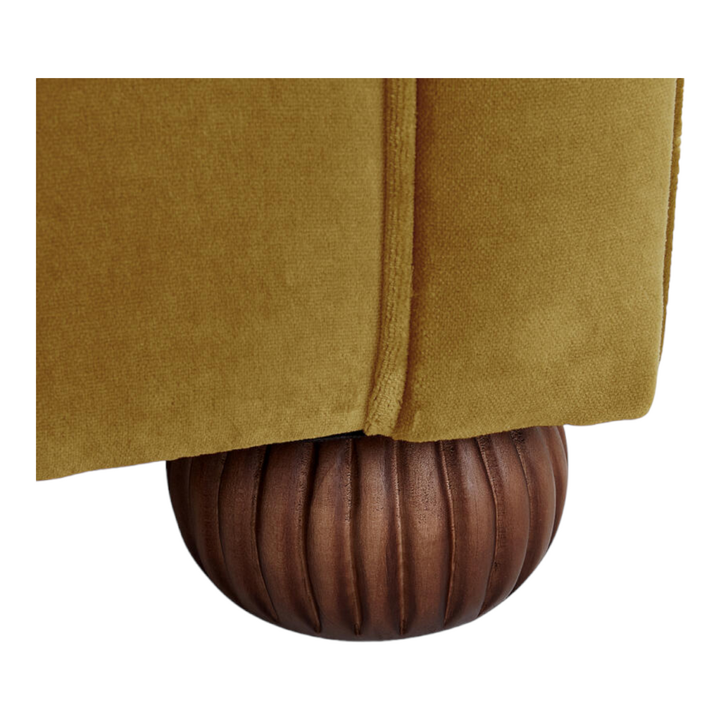 Brenna 3 Seater Teak Wood Fabric Sofa