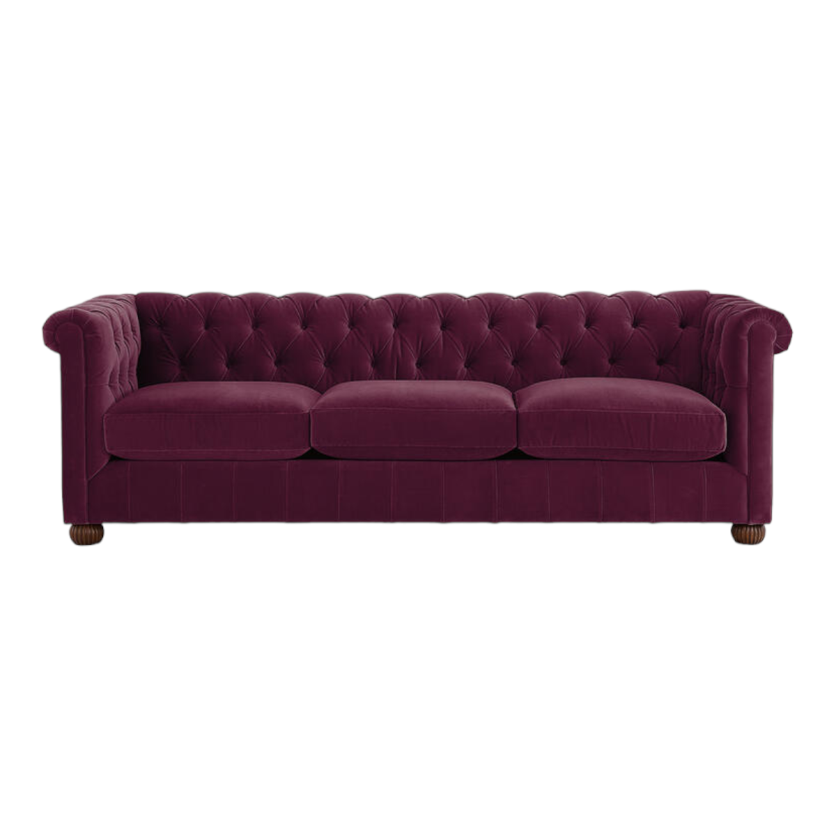 Brenna 3 Seater Teak Wood Fabric Sofa