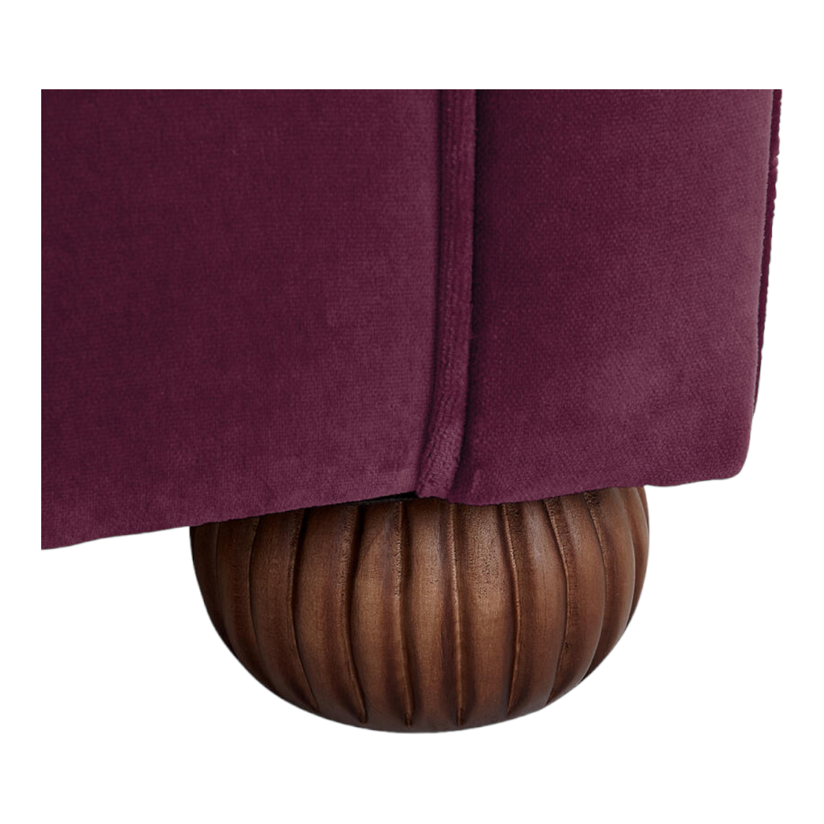 Brenna 3 Seater Teak Wood Fabric Sofa