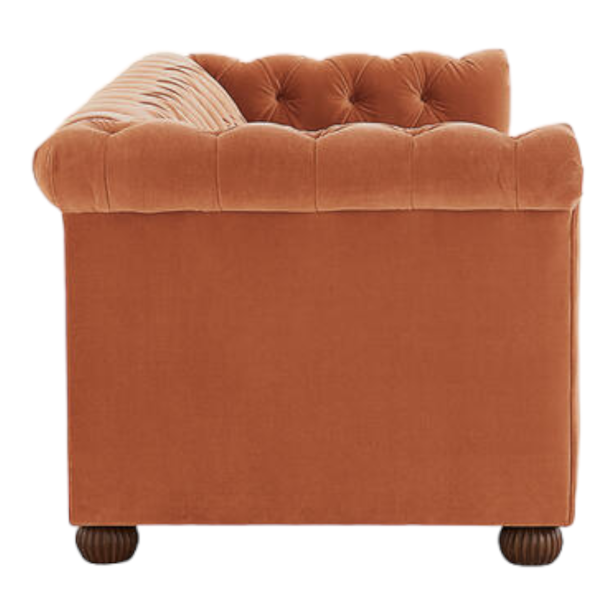 Brenna 3 Seater Teak Wood Fabric Sofa