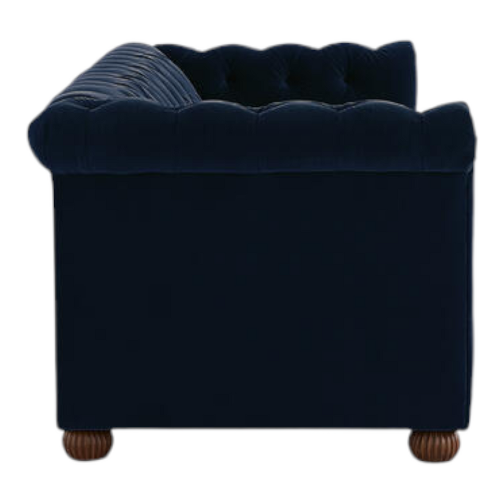Brenna 3 Seater Teak Wood Fabric Sofa