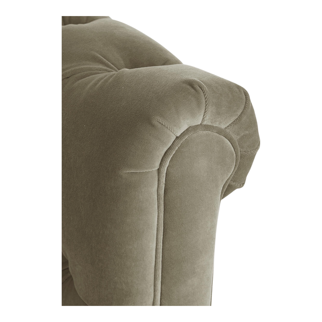 Brenna 3 Seater Teak Wood Fabric Sofa