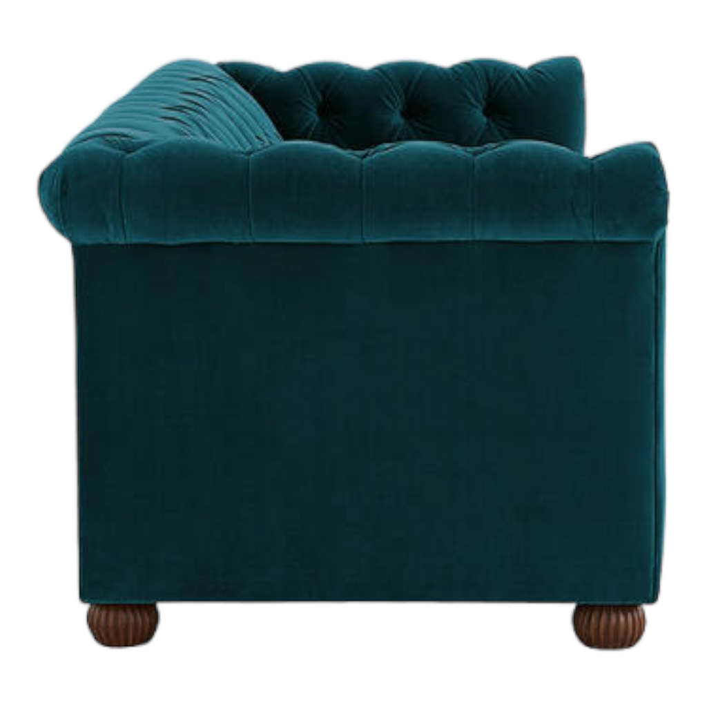 Brenna 3 Seater Teak Wood Fabric Sofa