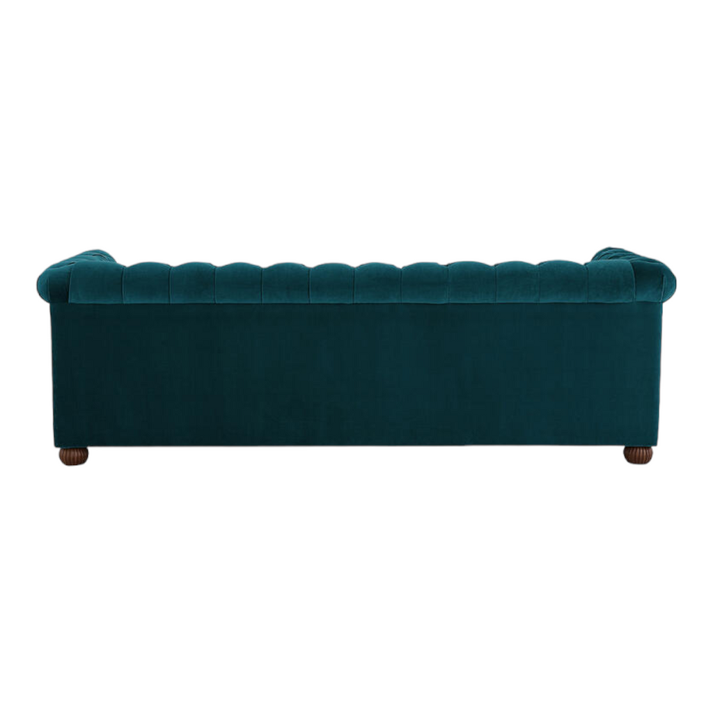 Brenna 3 Seater Teak Wood Fabric Sofa