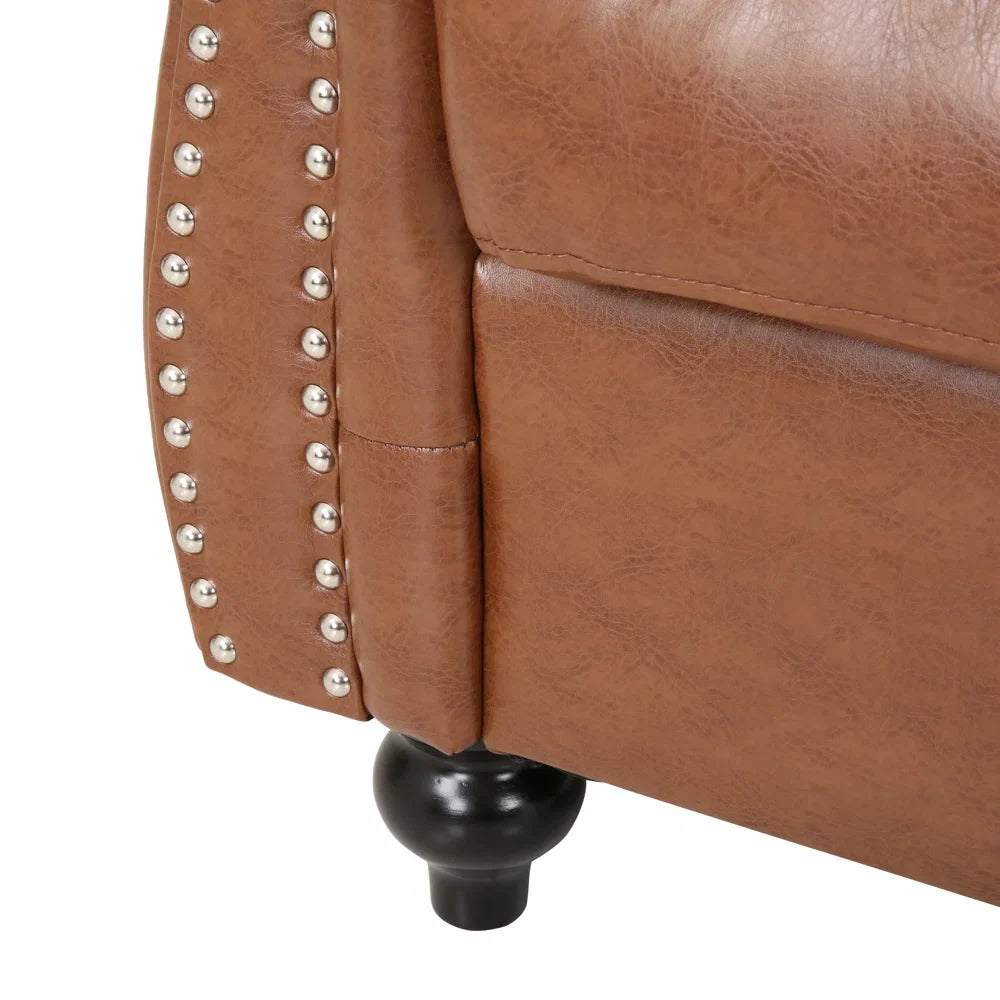 Nismaaya Cammie Chester 2 Seater Leather Sofa
