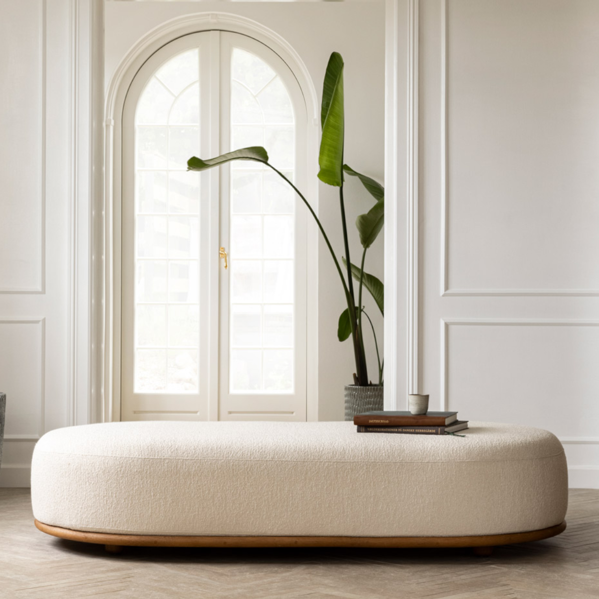 Cara Oak Ottoman
