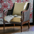 Dustin 1 Seater Teak Wood Rattan Sofa