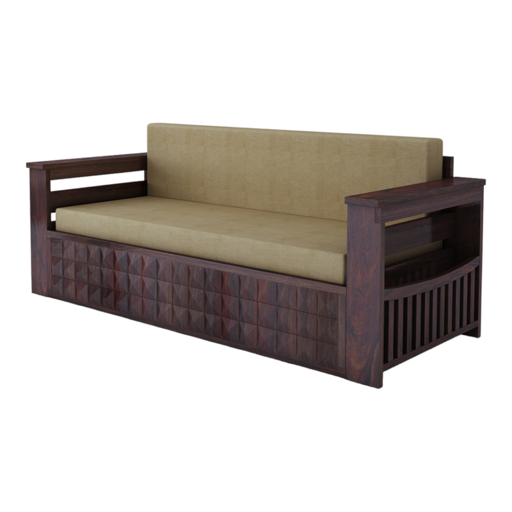 RelaxiMax 3 Seater Sofa Cum Bed Sheesham Wood