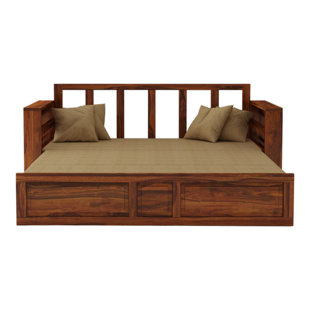 ModaLounge 3 Seater Sofa Cum Bed Sheesham Wood