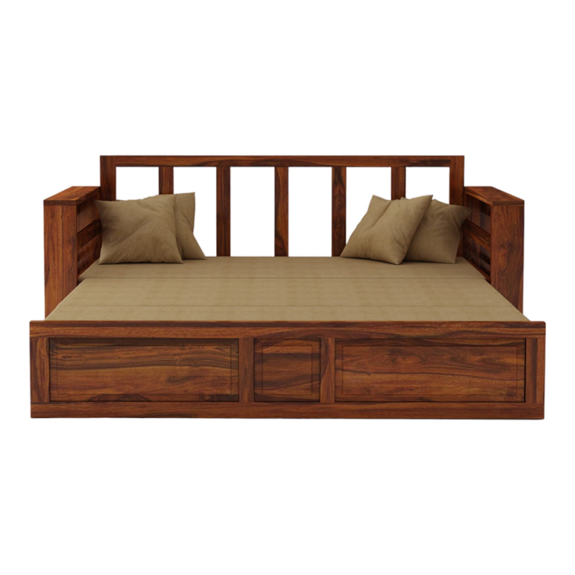 ModaLounge 3 Seater Sofa Cum Bed Sheesham Wood