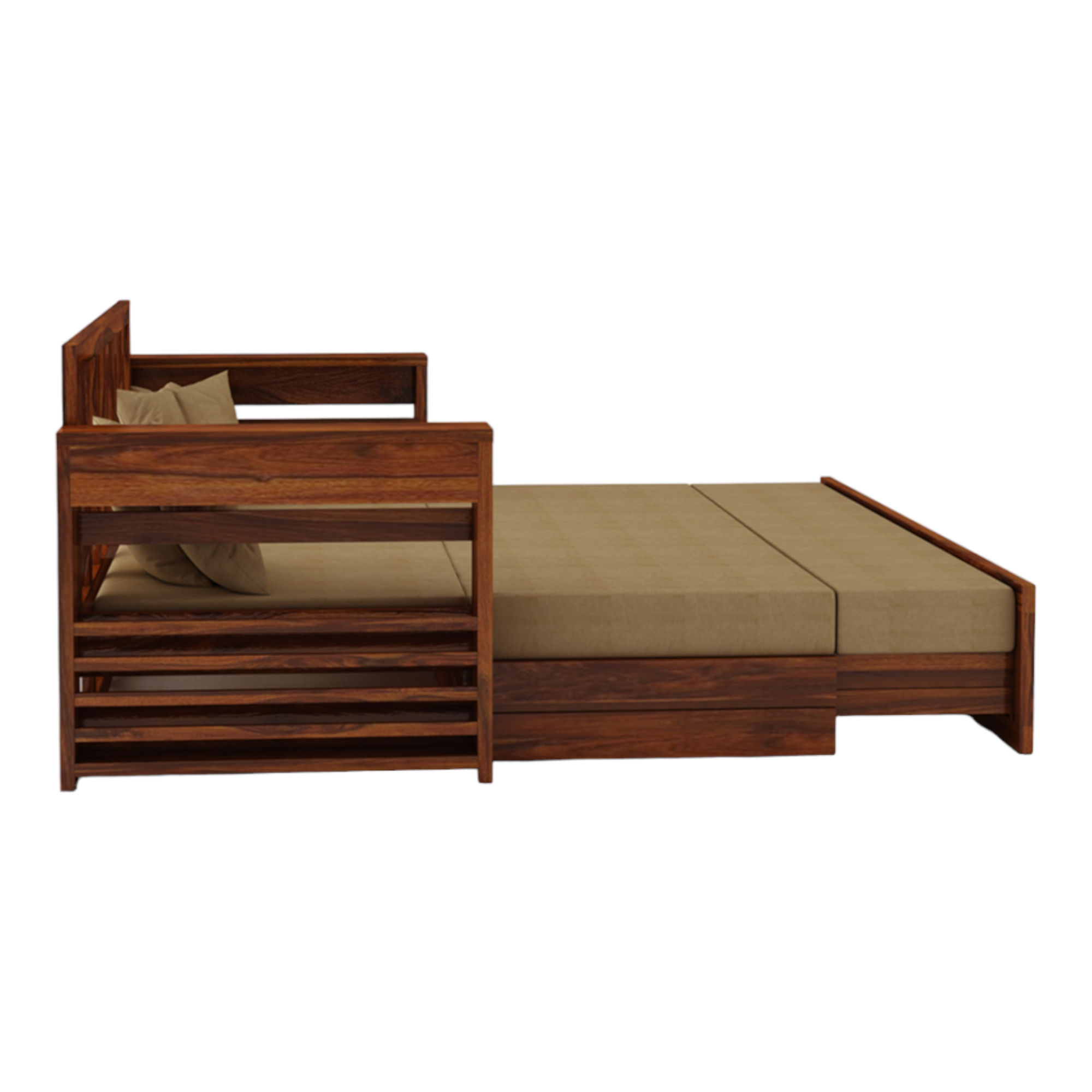 ModaLounge 3 Seater Sofa Cum Bed Sheesham Wood