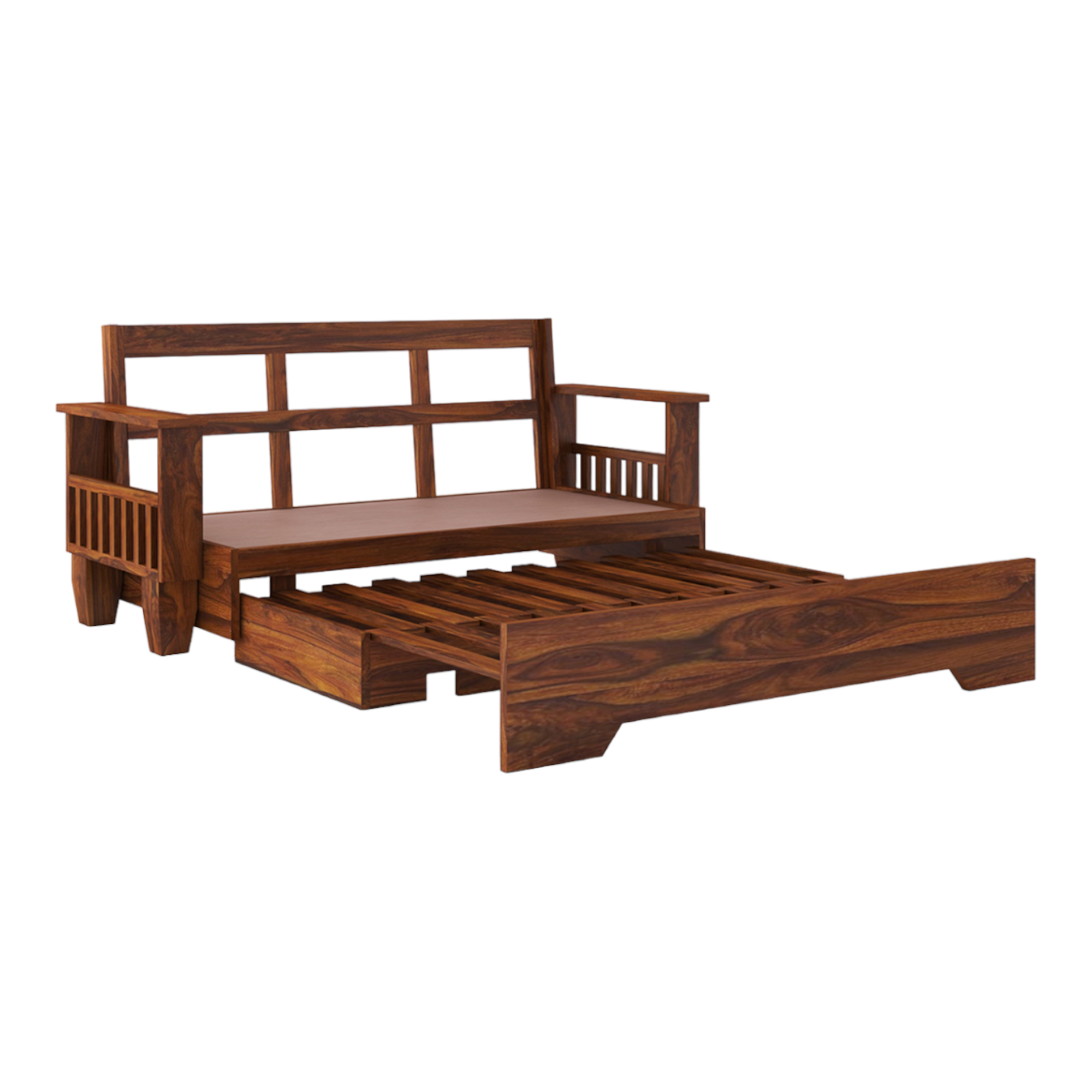 TrendiRest 3 Seater Sofa Cum Bed Sheesham Wood