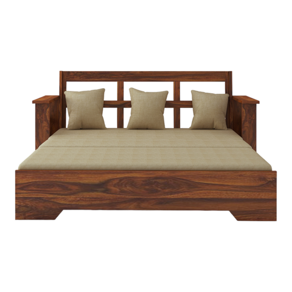 TrendiRest 3 Seater Sofa Cum Bed Sheesham Wood